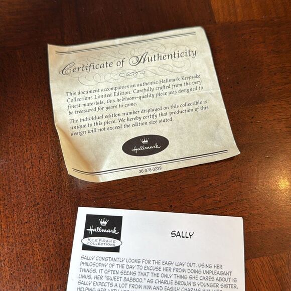 Vintage 2000 Peanuts Sally Jointed Figurine with Box Limited Edition - Picture 4 of 10